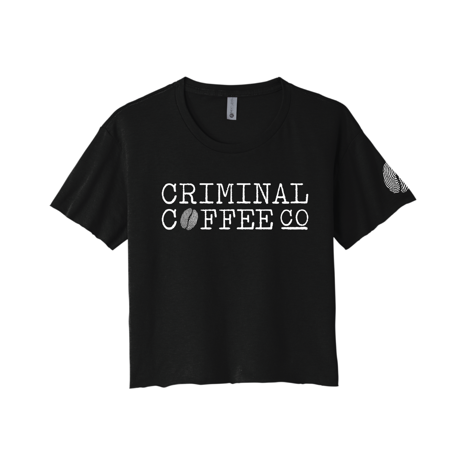 Ladies Cropped Tee Criminal Coffee 