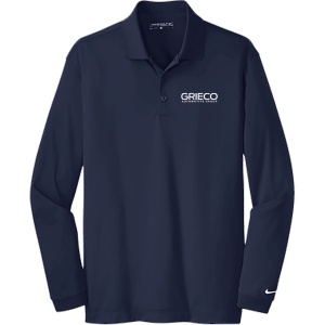 Men's Nike Long Sleeve Polo - Navy