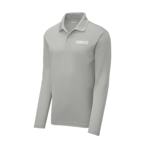 Men's Long Sleeve Polo - Silver
