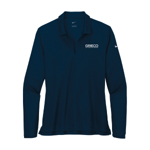 Women's Nike Long Sleeve Polo - Navy